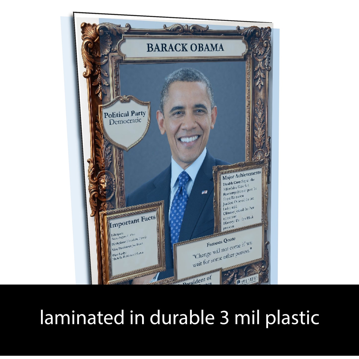 US President Barack Obama Inspirational Quote Poster - Young N Refined