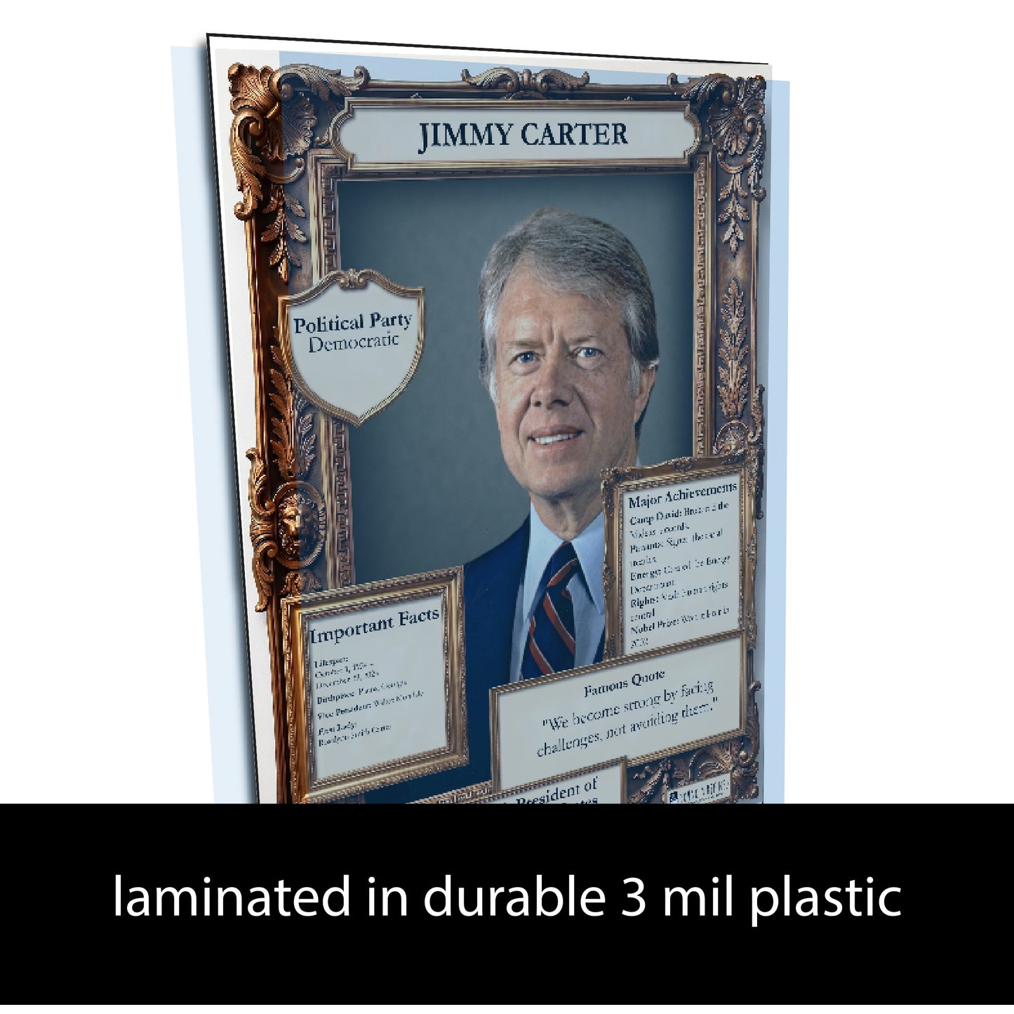39th US President Jimmy Carter Inspirational Quote Poster - Young N Refined