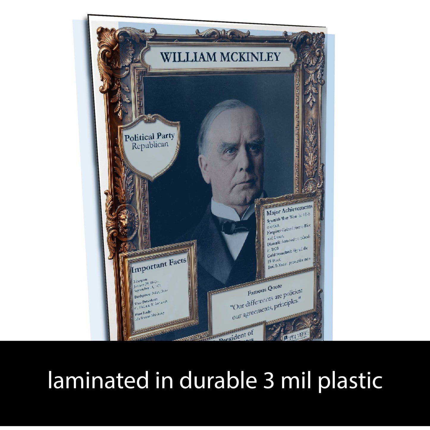 25th US President William McKinley Inspirational Quote Poster - Young N Refined