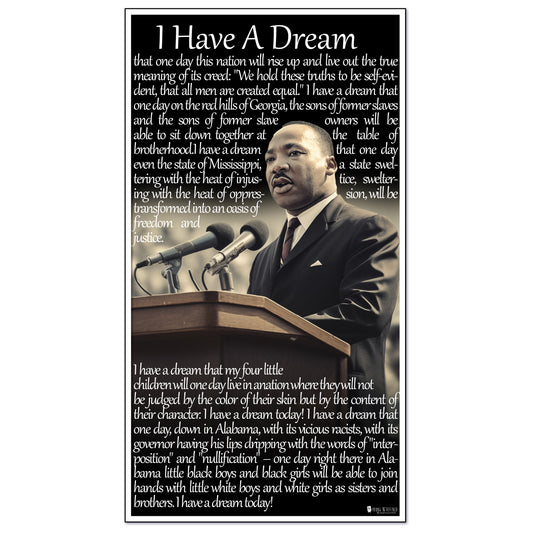 Martin Luther King Jr. Banner for Classroom Laminated Bulletin Board Sign Young N Refined