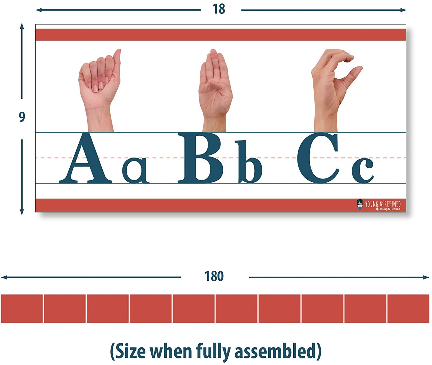 American Sign Language Bulletin board set ABC and counting to 10 - Young N' Refined