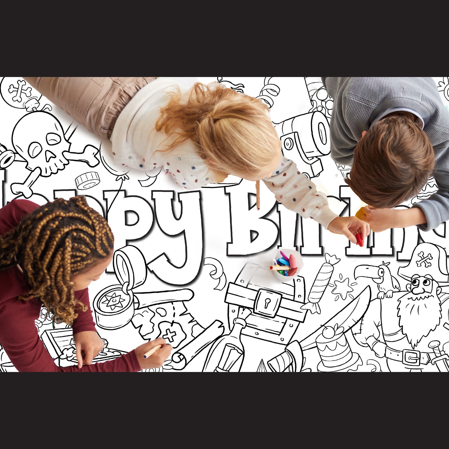 Coloring Table Cloth Birthday Party Activity Page Paper Liner Pirates Young N Refined