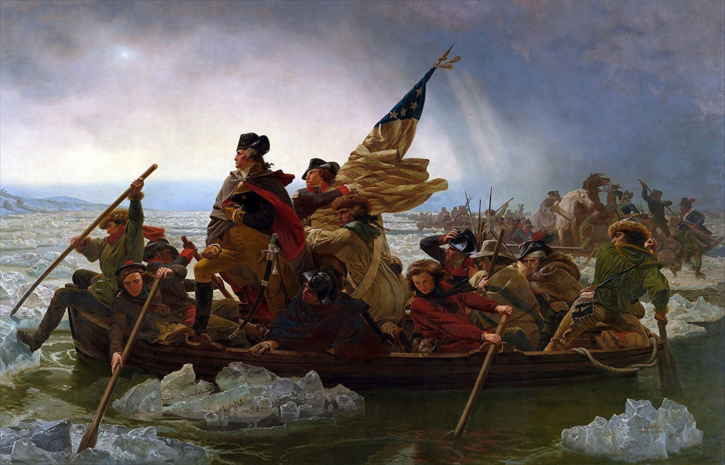 George Washington's crossing of the Delaware River oil painting reproduction print of national american patriotism - Young N' Refined