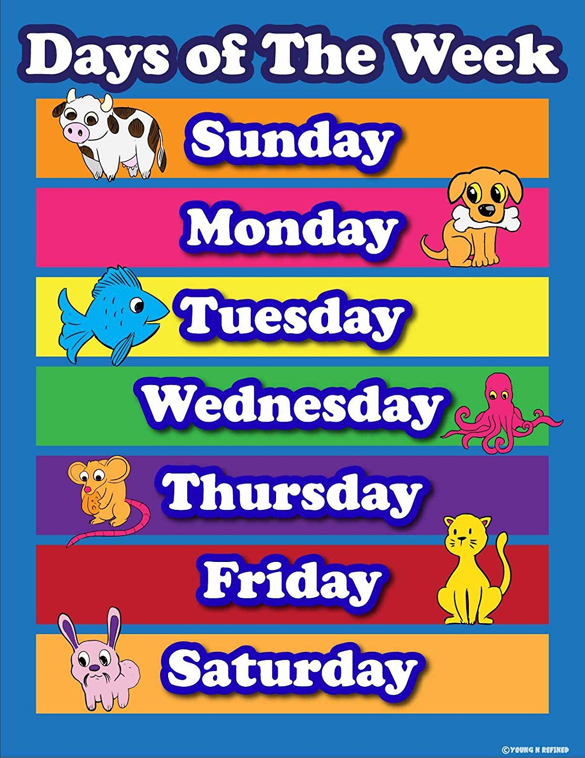 Learning Days of the week elementary school teachers aid. Laminated po – Young N' Refined learning-days-of-the-week-elementary-school-teachers-aid-laminated-po-young-n-refined