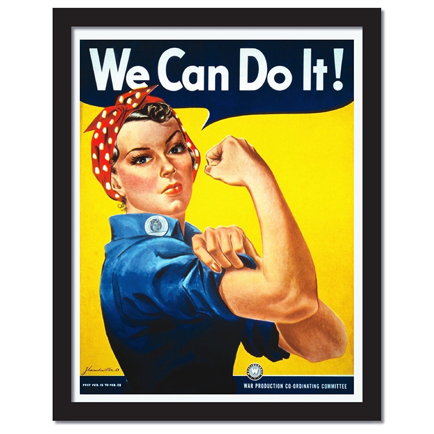 Feminist Icon Rosie The Riveter We Can Do It Home or Classroom Poster - Young N' Refined