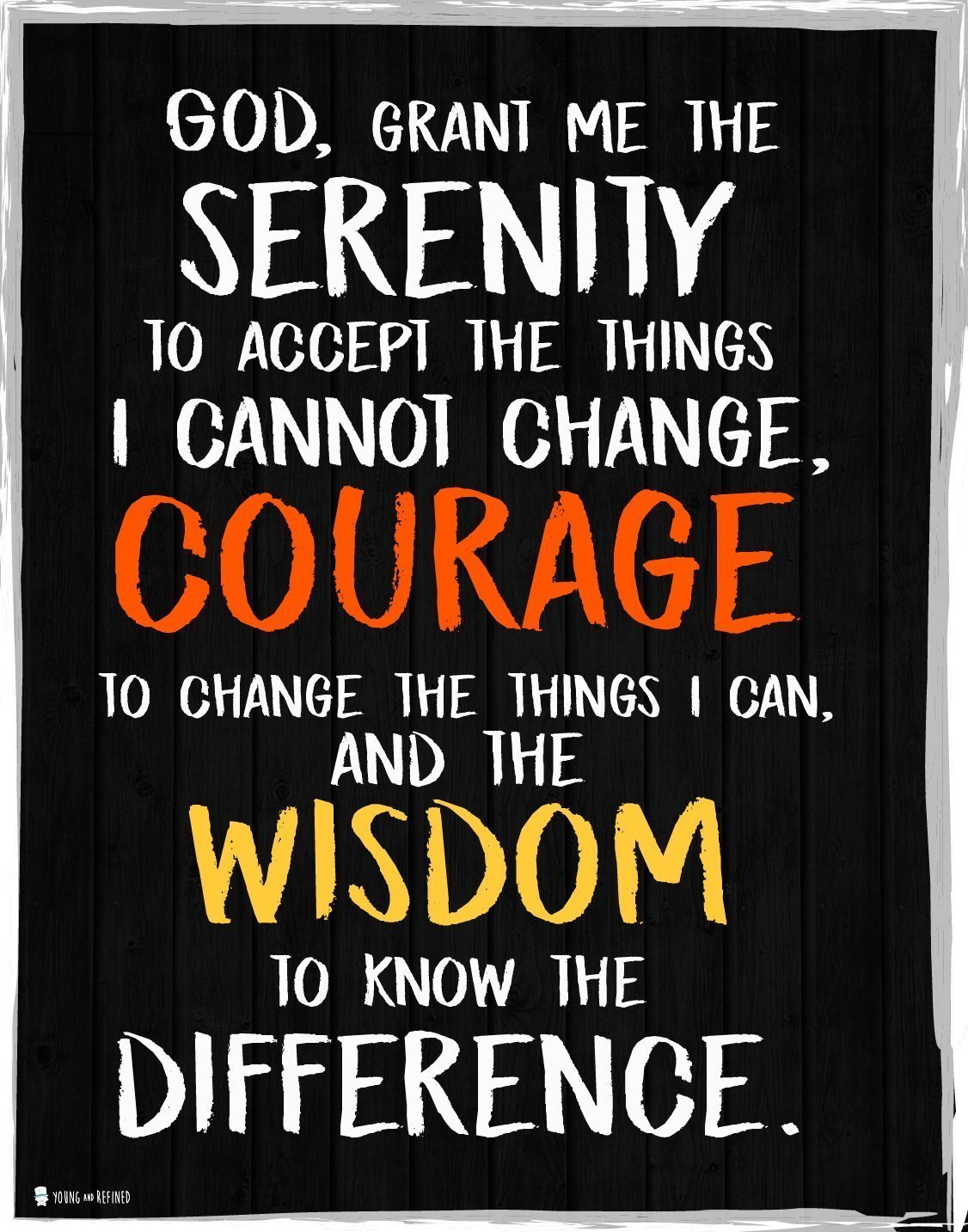 Serenity prayer wall art perfect for decorating kitchens homes bathrooms bedrooms hallways - Young N' Refined