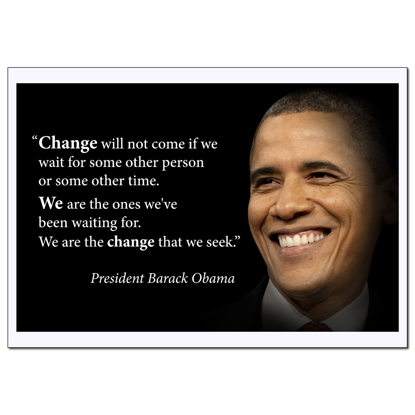 Barack Obama Poster Motivational Quote - Young N Refined