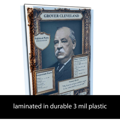 24th US President Grover Cleveland Inspirational Quote Poster - Young N Refined