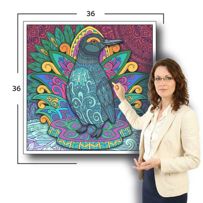 Large Adult Coloring Poster Page Pangolin Made of Mandala Floral