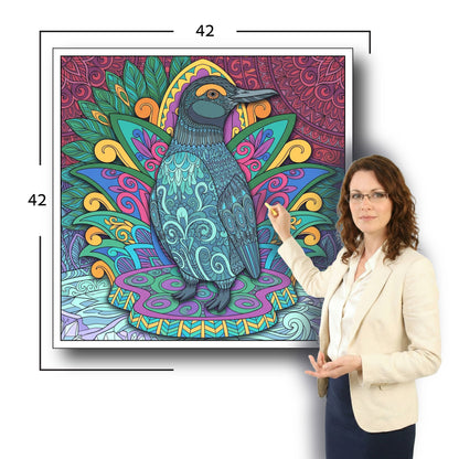 Large Adult Coloring Poster Page Pangolin Made of Mandala Floral
