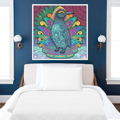 Large Adult Coloring Poster Page Pangolin Made of Mandala Floral