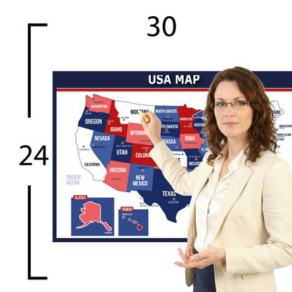 Map Educational Classroom Poster Young N Refined