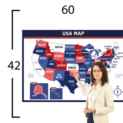 Map Educational Classroom Poster Young N Refined