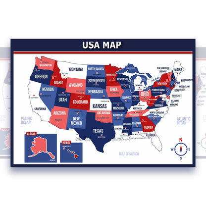 Map Educational Classroom Poster Young N Refined