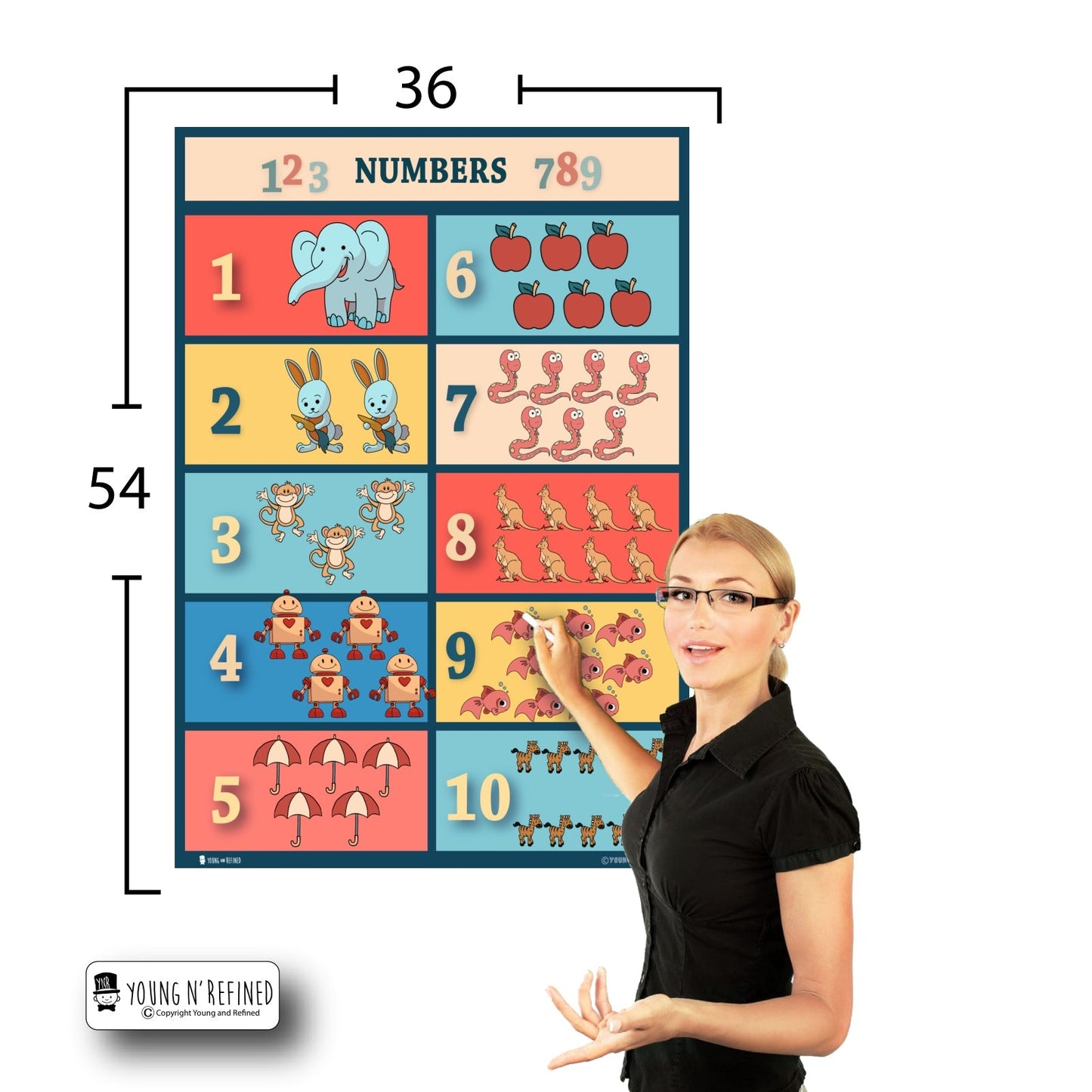 Count to Ten 36x54 Size