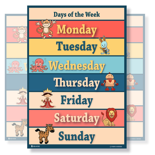 Days of the Week Educational Classroom Poster