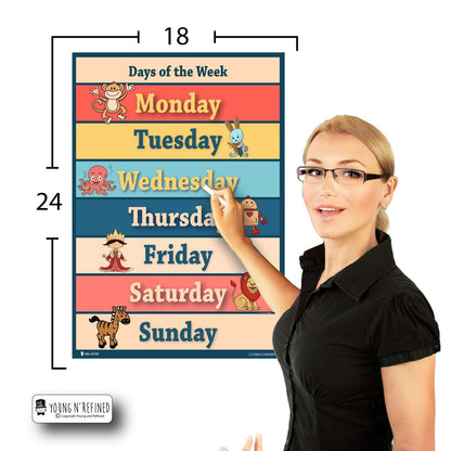 Days of the Week 18x24 Size