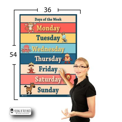 Days of the Week 36x54 Size