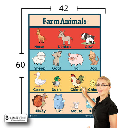 Farm Animals 42x60 Size