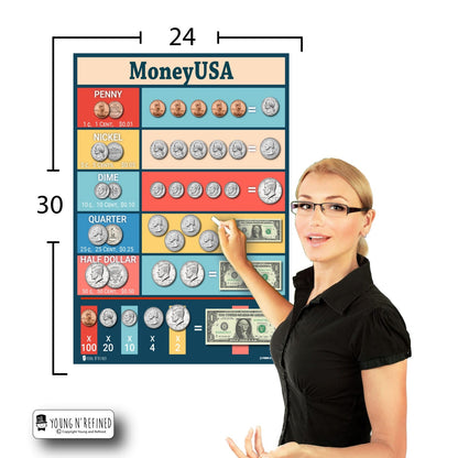 USA Money 24x30 Size