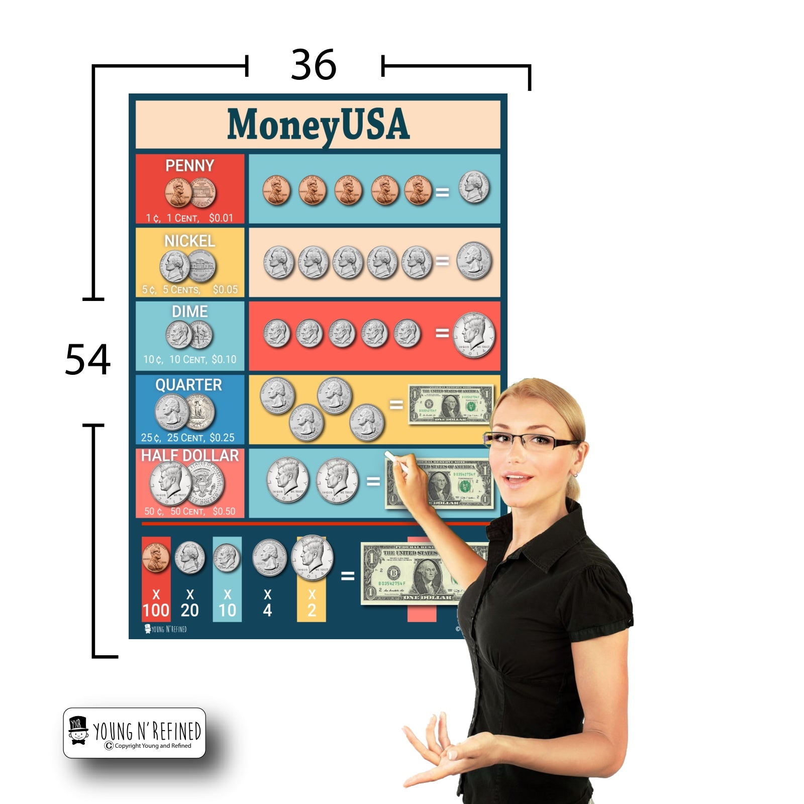 USA Money 36x54 Size
