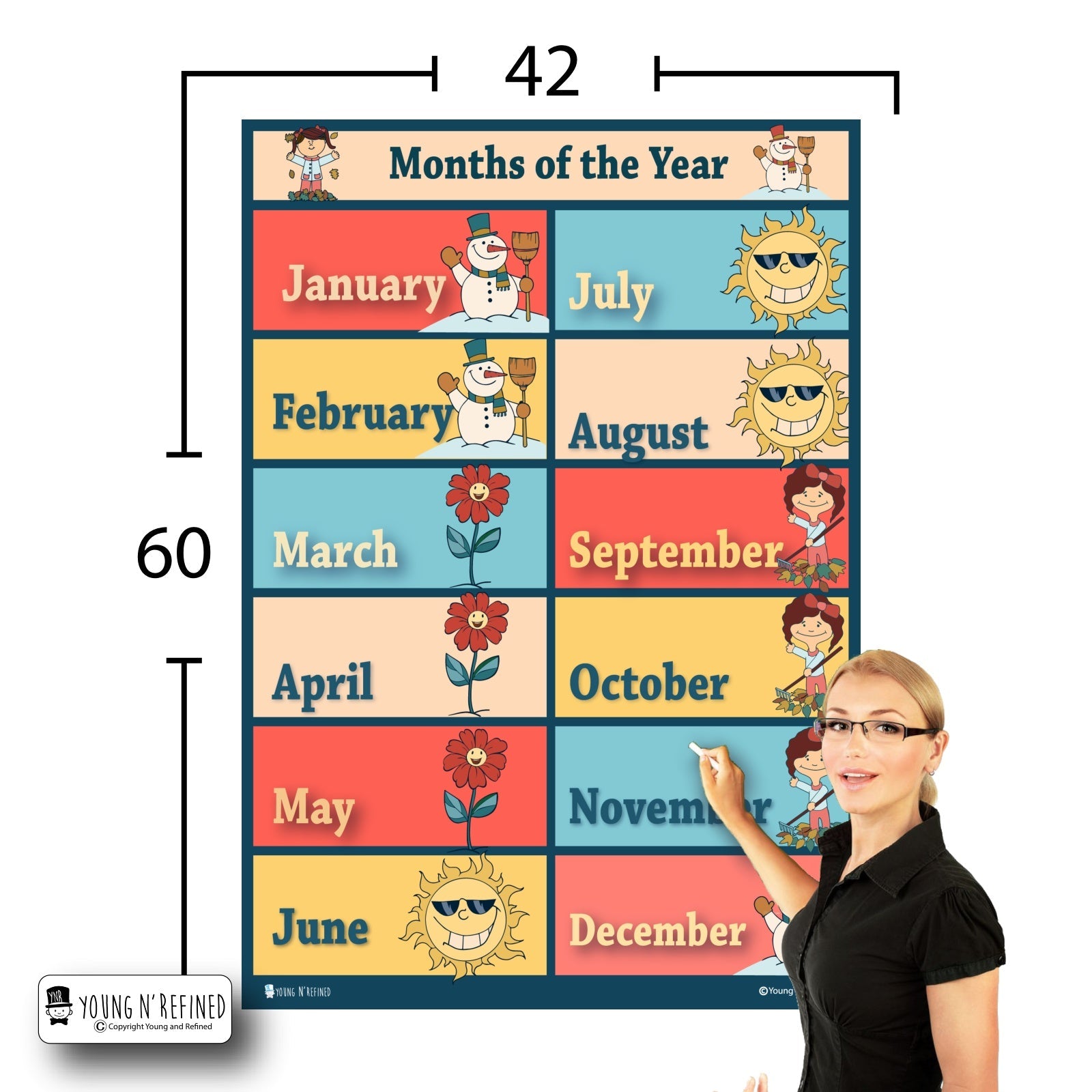 Months 42x60 Size