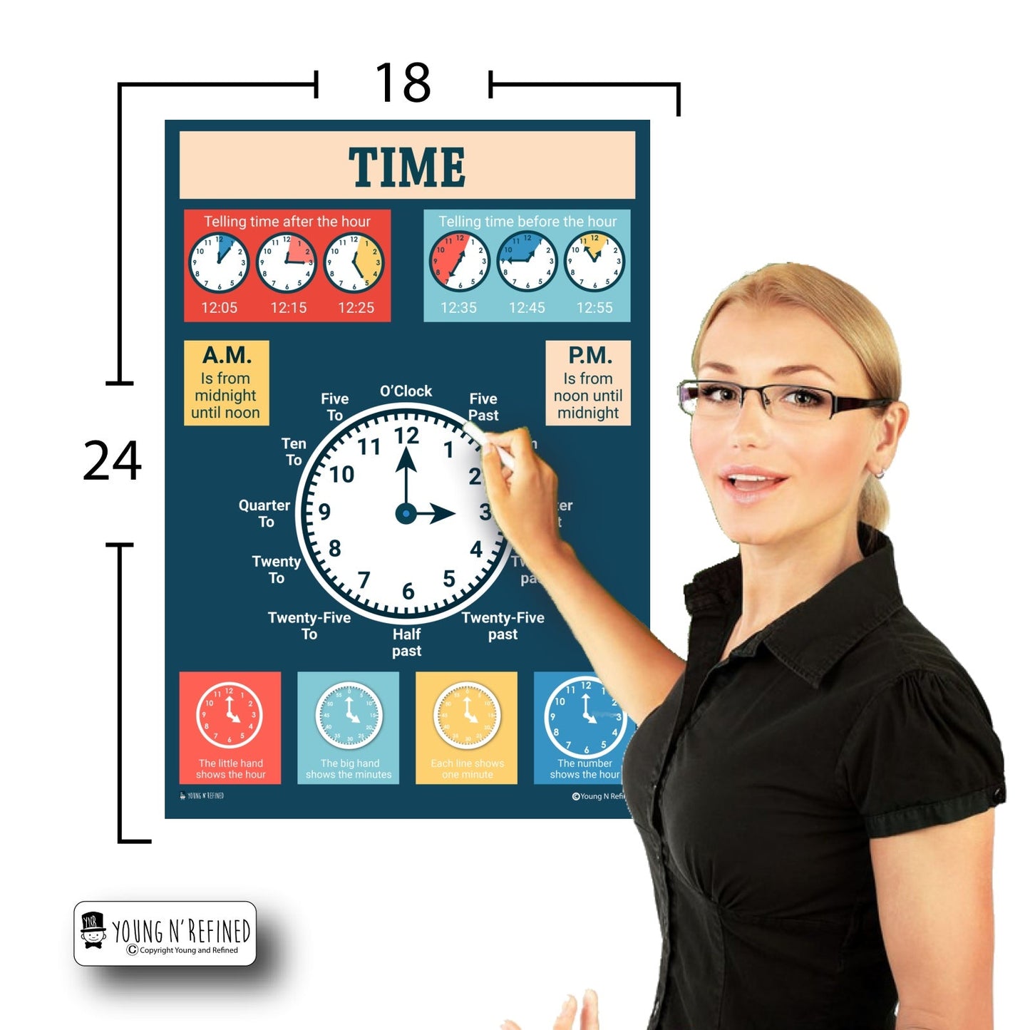 Telling Time 18x24 Size