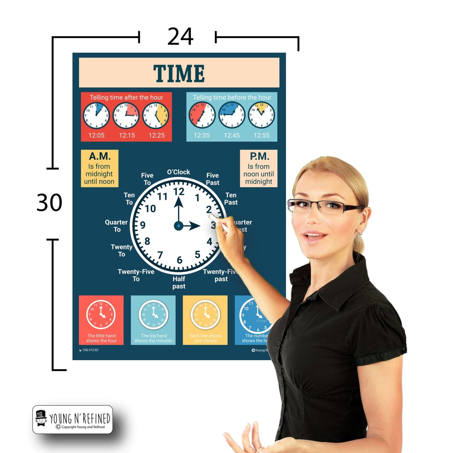 Telling Time 24x30 Size