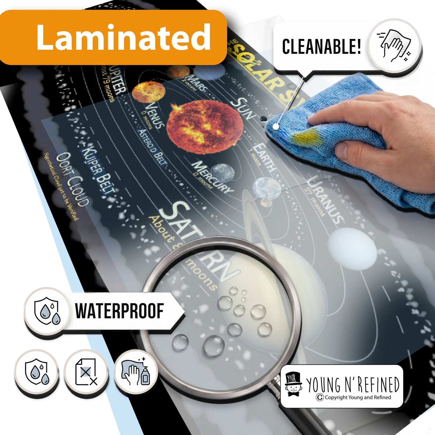 The Solar System Educational Classroom Poster Young N Refined