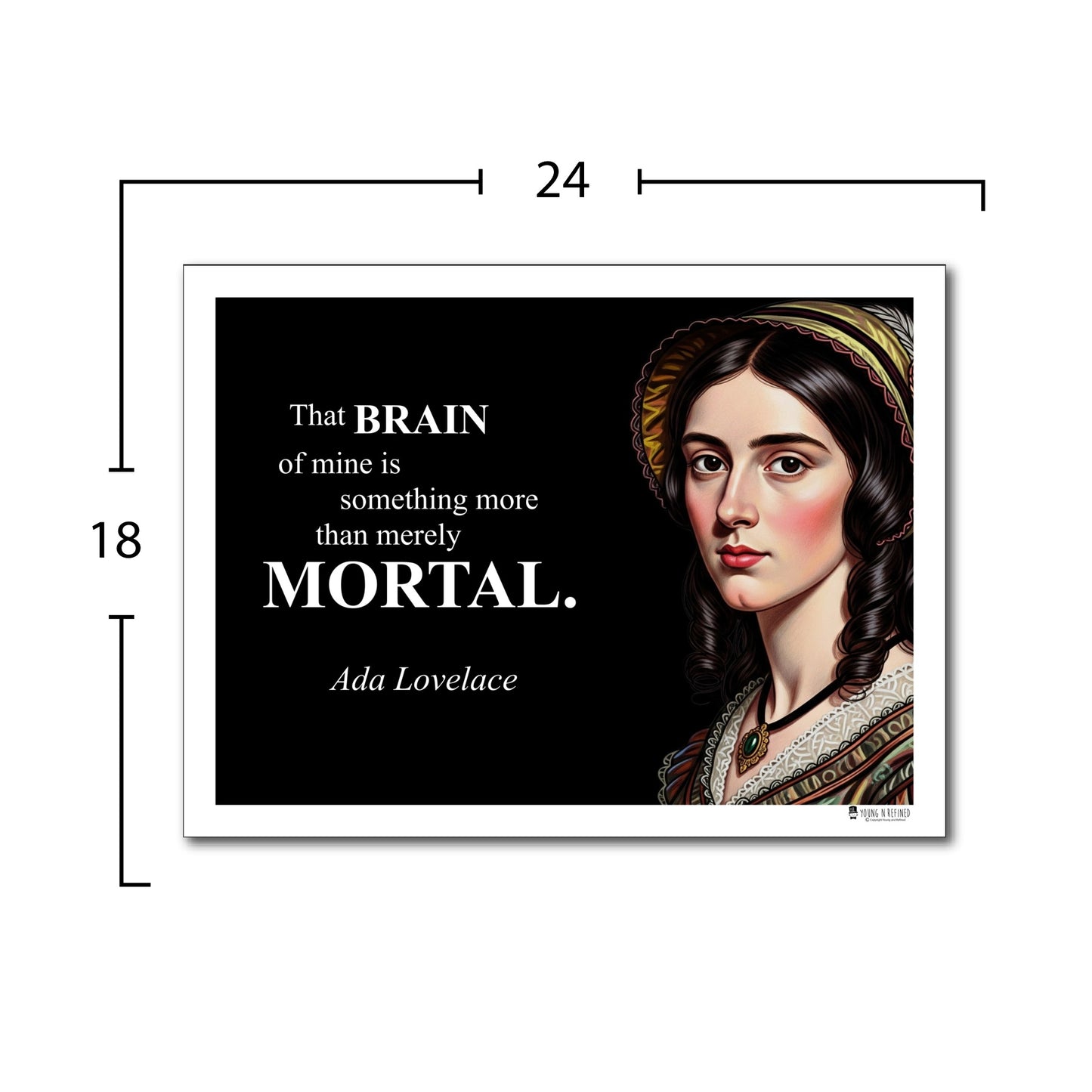 Ada Lovelace Inspirational Quote Poster - "That BRAIN of mine..."