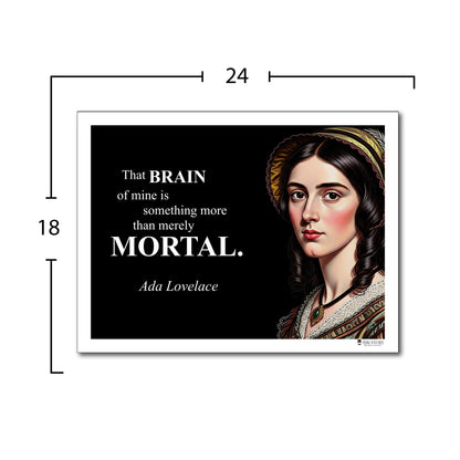 Ada Lovelace Inspirational Quote Poster - "That BRAIN of mine..."