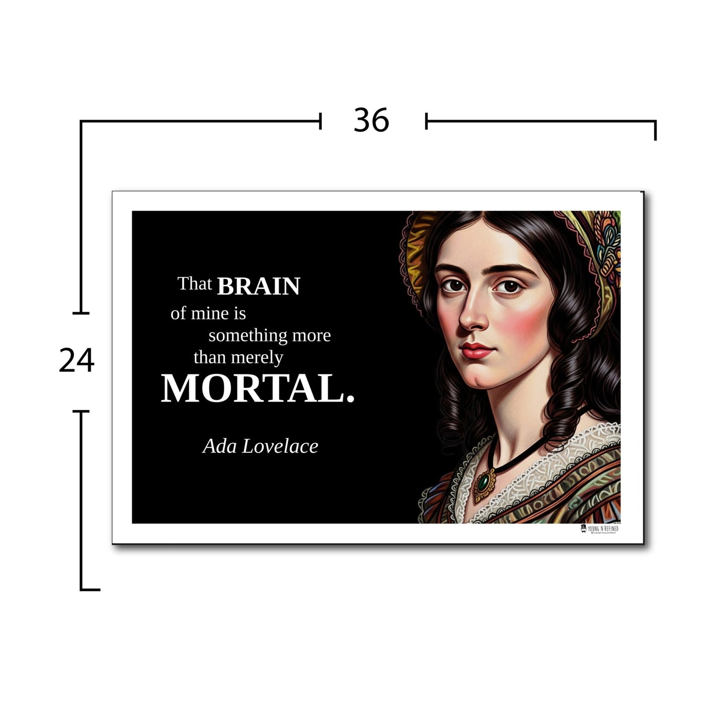 Ada Lovelace Inspirational Quote Poster - "That BRAIN of mine..."