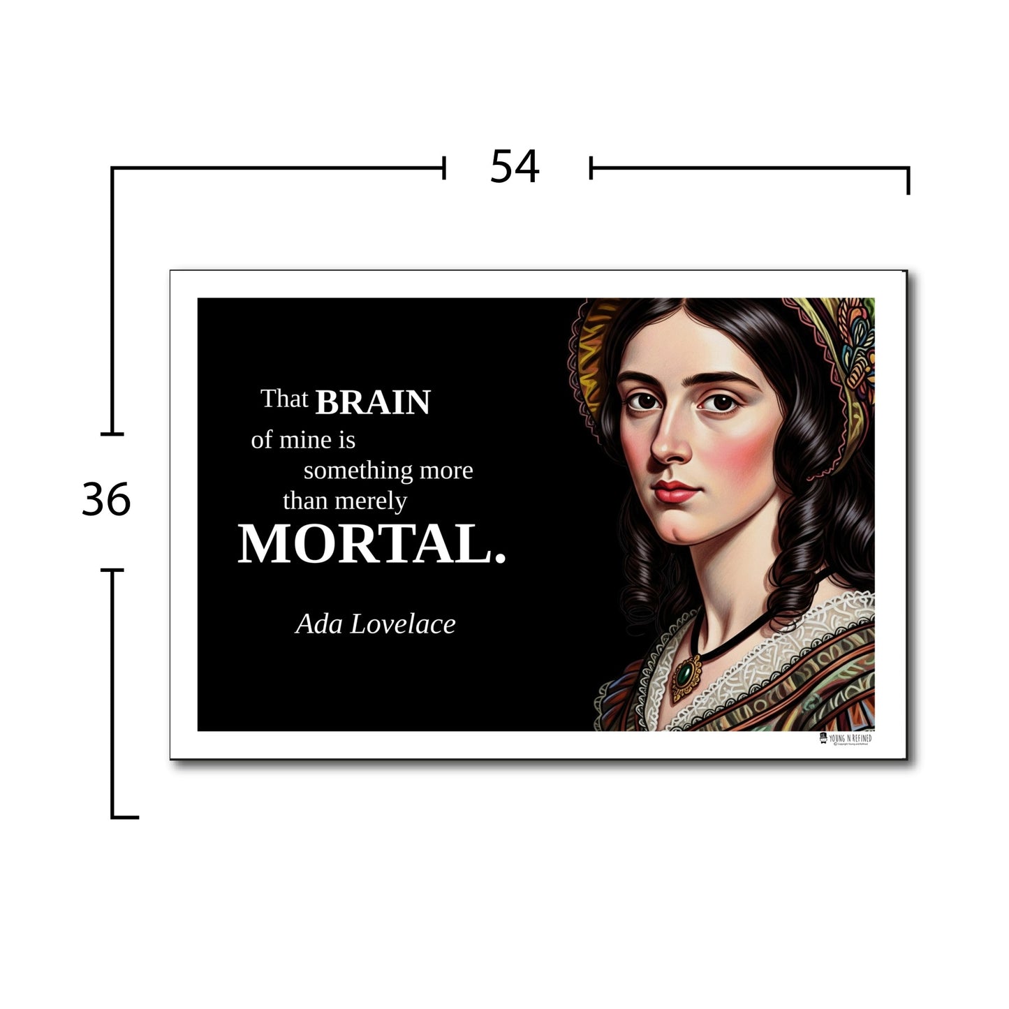 Ada Lovelace Inspirational Quote Poster - "That BRAIN of mine..."
