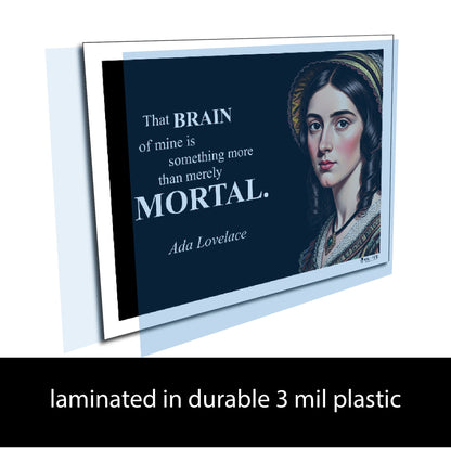 Ada Lovelace Inspirational Quote Poster - "That BRAIN of mine..."