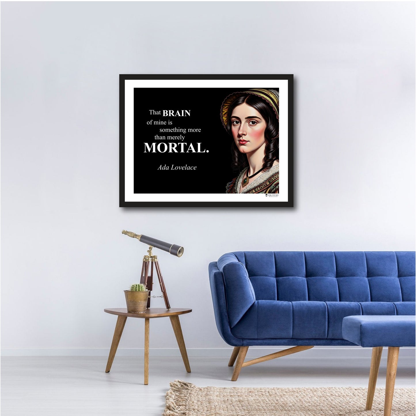 Ada Lovelace Inspirational Quote Poster - "That BRAIN of mine..."