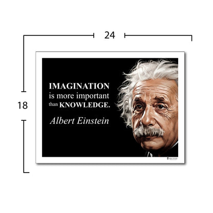 Albert Einstein Inspirational Quote Poster - "IMAGINATION is more important..."
