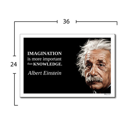 Albert Einstein Inspirational Quote Poster - "IMAGINATION is more important..."