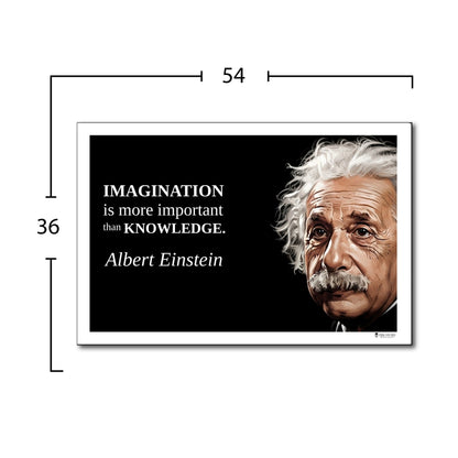 Albert Einstein Inspirational Quote Poster - "IMAGINATION is more important..."