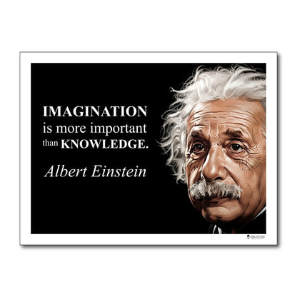 Albert Einstein Inspirational Quote Poster - "IMAGINATION is more important..."
