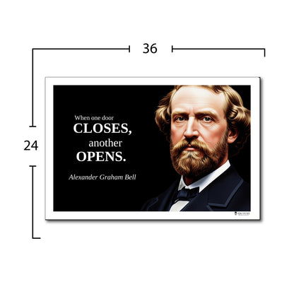 Alexander Graham Bell Inspirational Quote Poster - "When one door CLOSES..."