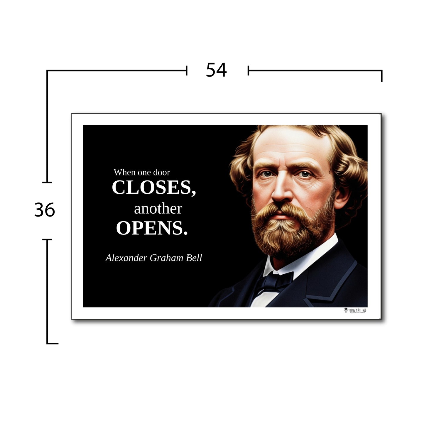 Alexander Graham Bell Inspirational Quote Poster - "When one door CLOSES..."
