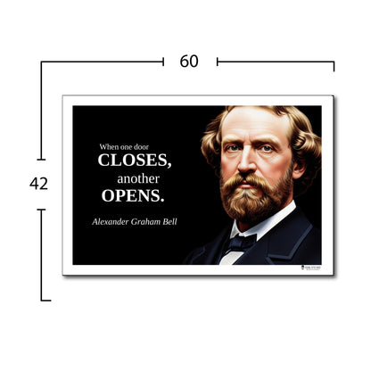 Alexander Graham Bell Inspirational Quote Poster - "When one door CLOSES..."