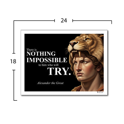 Alexander the Great Inspirational Quote Poster - Young N Refined
