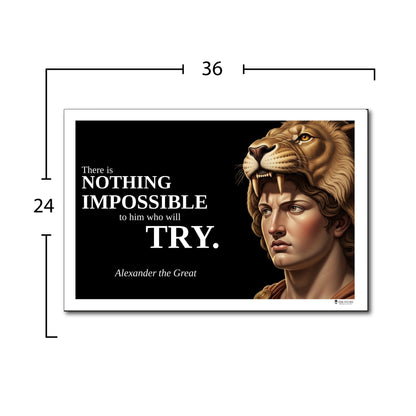 Alexander the Great Inspirational Quote Poster - Young N Refined