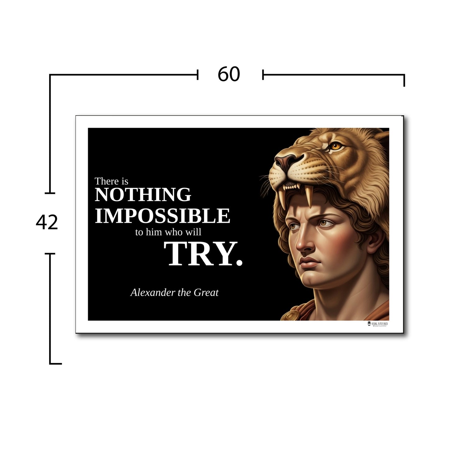 Alexander the Great Inspirational Quote Poster - Young N Refined