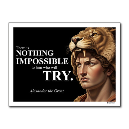 Alexander the Great Inspirational Quote Poster - Young N Refined