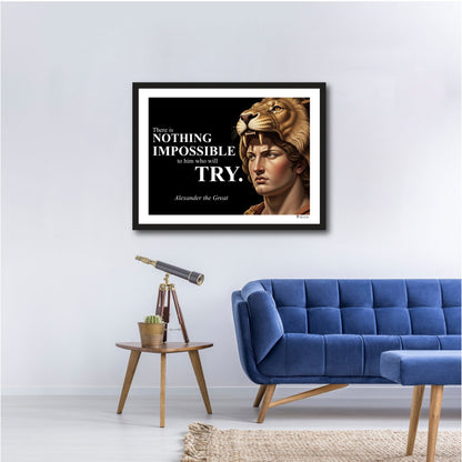 Alexander the Great Inspirational Quote Poster - Young N Refined