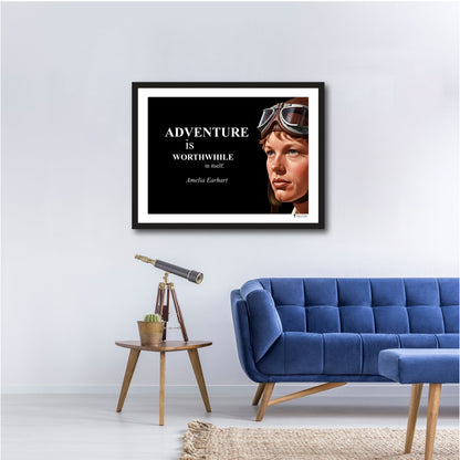 Amelia Earhart Inspirational Quote Wall Art
