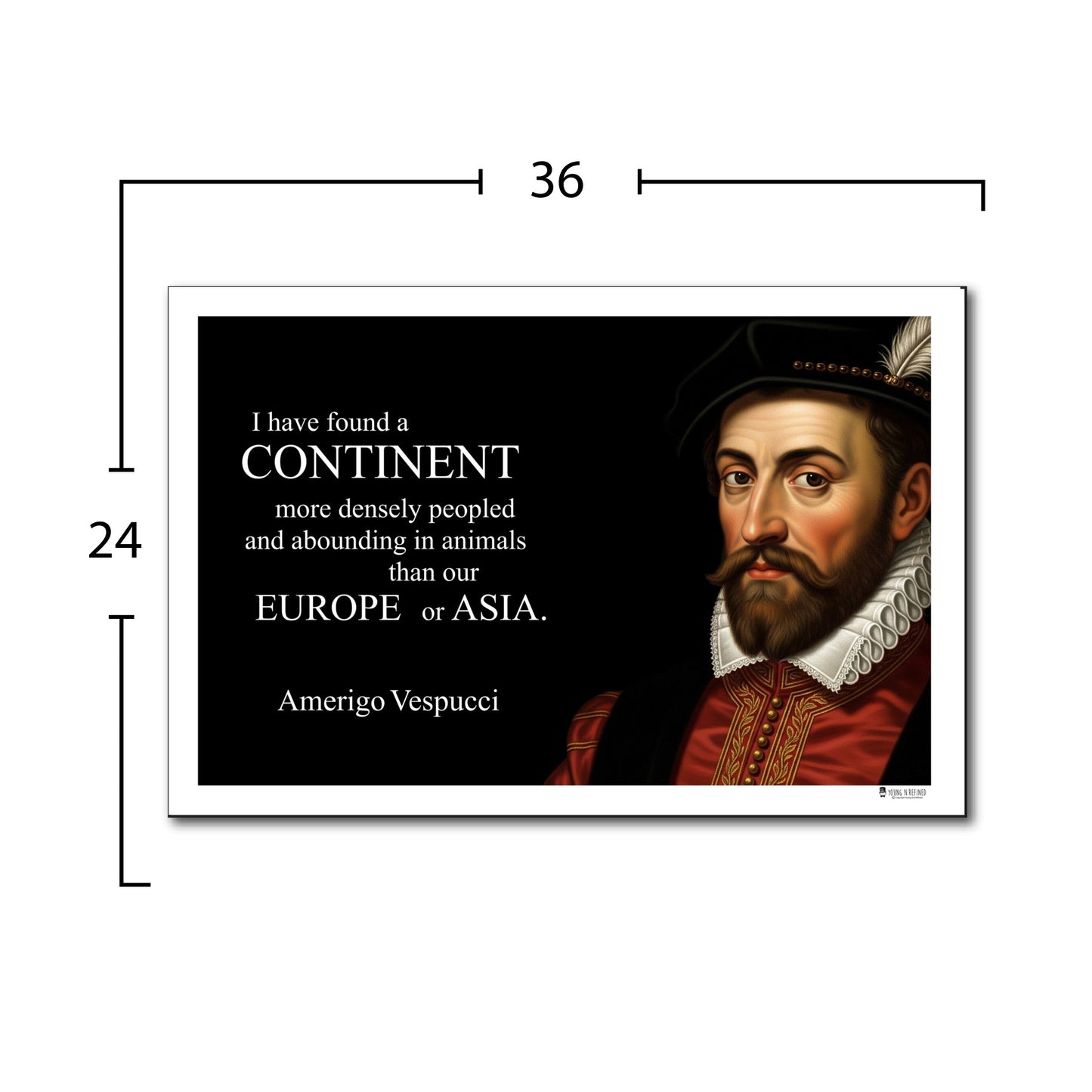 Amerigo Vespucci Inspirational Quote Wall Art