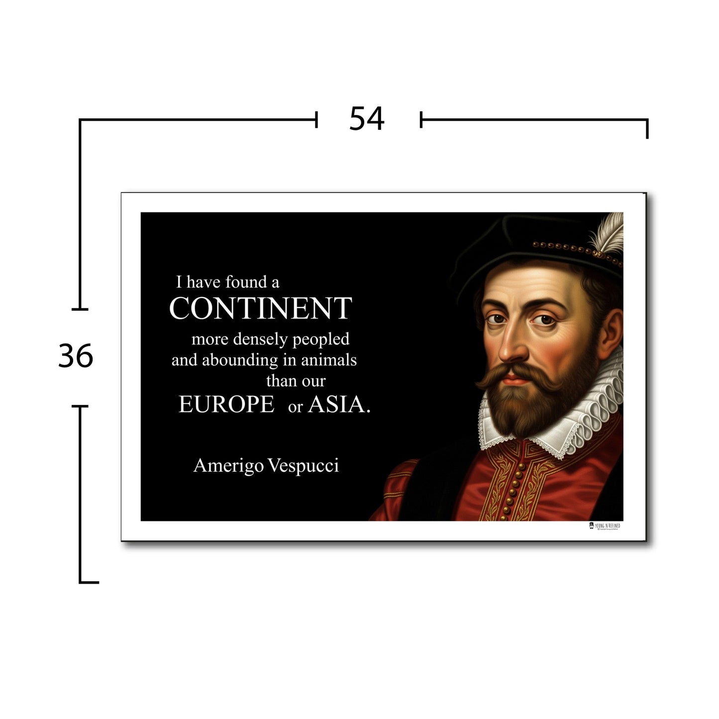 Amerigo Vespucci Inspirational Quote Wall Art